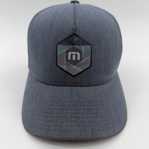 Travis Mathew Flexfit Tech Cap Heathered Grey Embroidered Logo Snapback Hat
